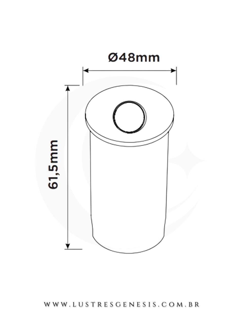 Balizador de Parede Embutido 2W Bivolt Branco 3000K Luminaria Externa para Iluminação de Escada, Muro, Garagem, Corredor e Jardim